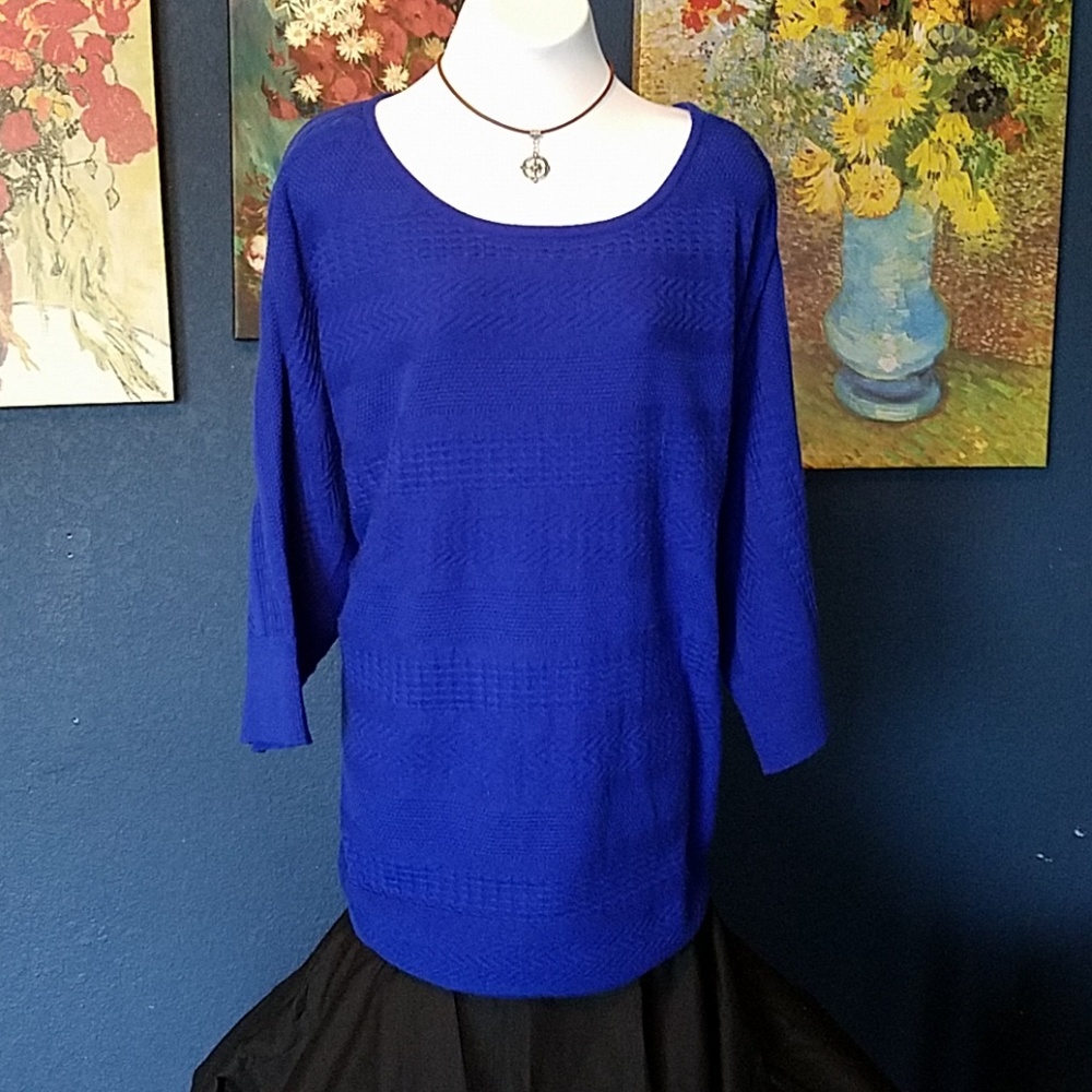 Royal Blue Ladies Sweater 3X